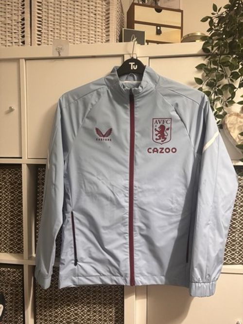 Aston Villa AVFC Castore Jacket Light Blue Zip Up Training Top Size 10 Womens