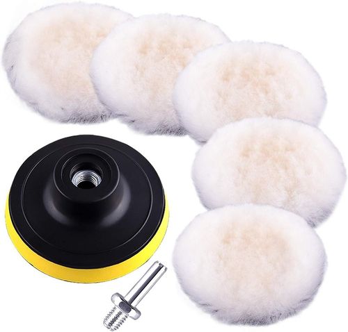 5pcs Wool Buffing Pads 6 inch Polishing Pad Polishing Buffing Pad Hook and Loop — image 18