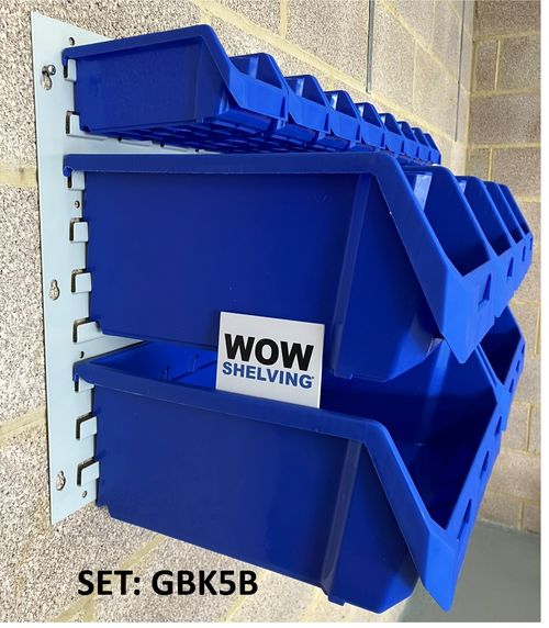 CLEARANCE Bin Storage Box Wall Panel louvre Rack Garage Wall Mounted workshop — image 2