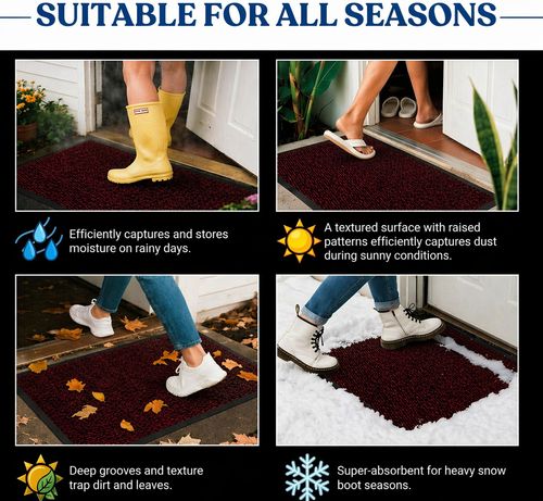 LARGE HEAVY DUTY DOOR MAT NON SLIP RUBBER BACK BARRIER KITCHEN HALLWAY FLOOR RUG — image 4