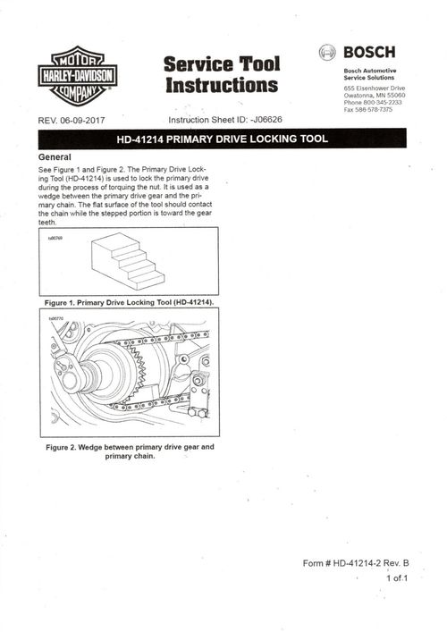 Primary Drive Locking Tool Harley Davidson Big Twin to 2006 and all XL Models — image 3