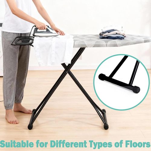122 x 38cm Folding Ironing Board Jumbo Iron Rest 6 Adjustable Height Foldable — image 5