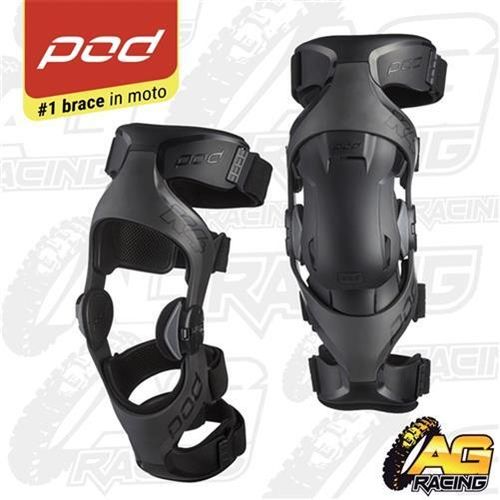 POD K4 2.0 Knee Braces Black Graphite Pair Guards MX Motocross Enduro Quad ATV — image 2