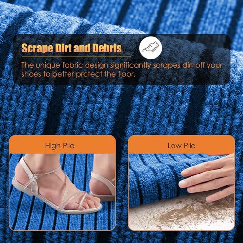 Non Slip Rubber Door Mat Heavy Duty Washable Rug Indoor Outdoor Welcome Door Mat — image 5