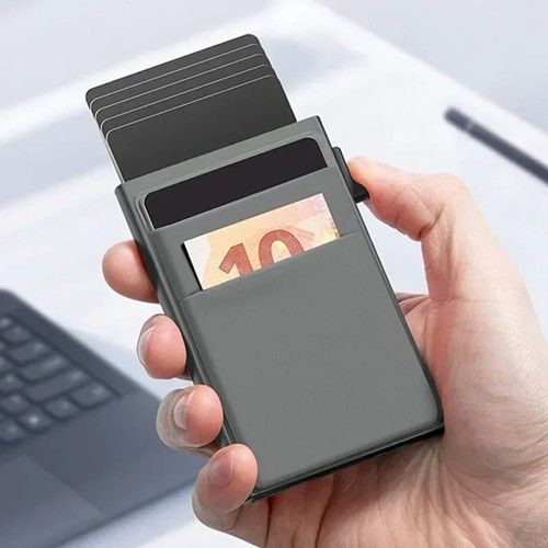 Slim Metal RFID Blocking Credit Card Holder Wallet Pop Up Case Minimalist