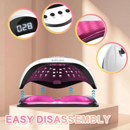 320W UV LED Nail Lamp with Smart Sensor & 4 Timer Settings for Perfect Gel Nails — image 7