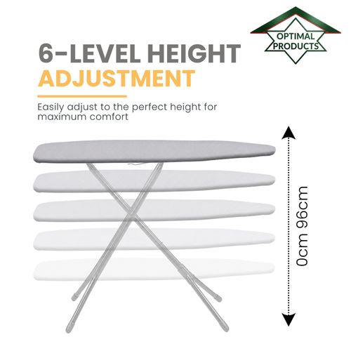 SMALL 97 x 30 CM IRONING BOARD LIGHTWEIGHT ADJUSTABLE WIDE IRON NON SLIP RACK — image 7