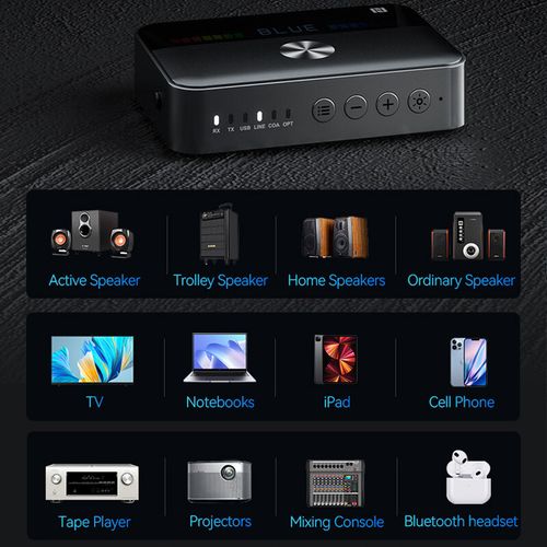 USB NFC Bluetooth Receiver Transmitter Digital To Analog 3.5mm RCA Audio Adapter — image 15