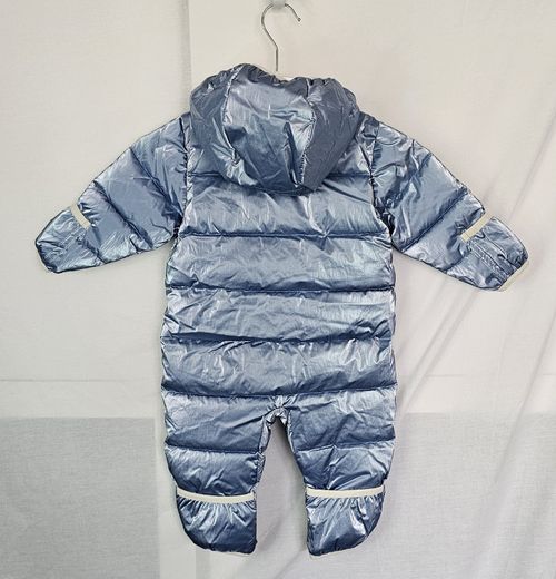 Michael Kors Baby Blue Hooded Puffer Snowsuit Full Zip Lined Padded 3-6M — image 2