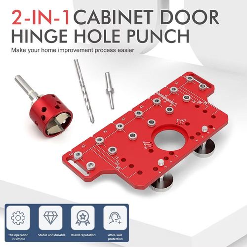 Shelf Pin Jig Drilling Guide Template 2-in-1 Door Handle Drilling Guide — image 1