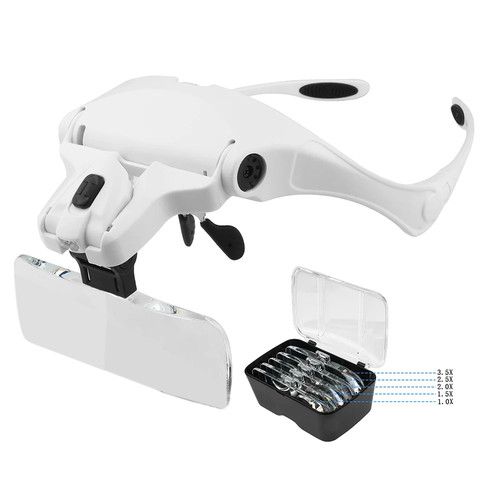 Magnifying Glasses Reading Illuminated Magnifier Light Adjustable Loupe Lens