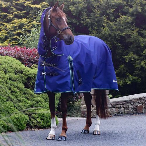 Fieldmasta 100g Lightweight Combo Neck Turnout Rug Navy Blue — image 1