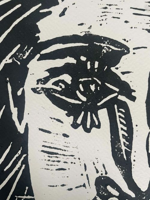 Pablo Picasso Original linocut hand signed and printed from an original block — image 8