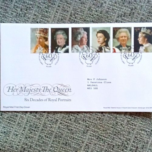 Great Britain Elizabeth II Six Decades Royal Portraits FDC FDI 60p Decimal