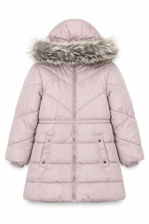 NEXT Girls Puffer Jacket Coat Size 10 Years Pink Mid-Length Long Sleeve Casual