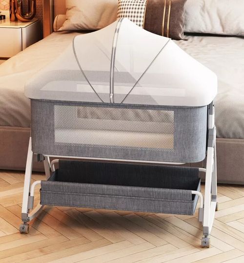 3 in 1 Baby Bedside Crib Sleeper Bassinet Safe Co Sleeping Storage Easy install — image 12
