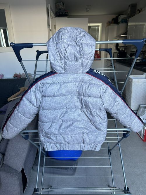 Toddlers Boy Levi’s Fleece Lined Grey Zip Up Hooded Jacket Coat Size 2A 92Cm — image 6