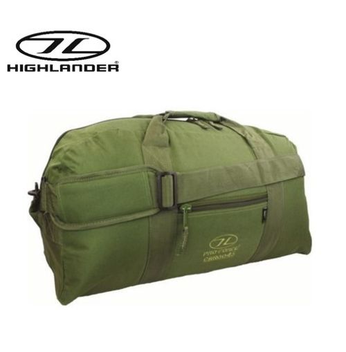 Highlander 45L Litre Olive Cargo Holdall Bag Mens Luggage Hiking Travel Camping