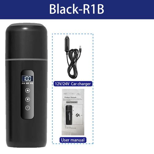 Electric Kettle 12V24V Portable Car Heating Cup 500Ml Travel Heating Touch Scree