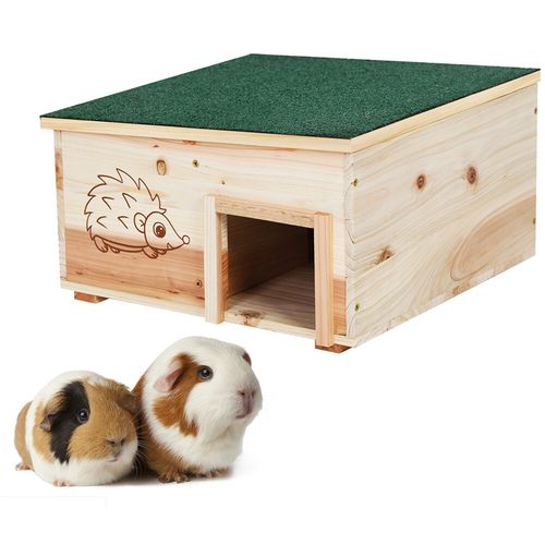 Eco Friendly Wooden Hedgehog House Gerbil Hamster Rat Hibernation Shelter Hutch — image 4