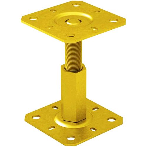 Galvanised Adjustable Elevated Post Base 100-150mm 3mm Steel Bolt Down Support