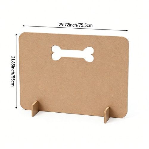 Wooden Dog Stopper Gate Freestanding Pet Barrier Indoor Fence for Stairs Doorway