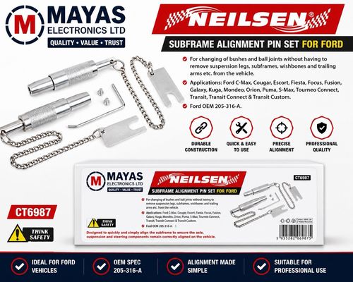 SUBFRAME ALIGNMENT PIN SET FOR FORD Focus, Fusion, Galaxy, Kuga, Mondeo Etc — image 3