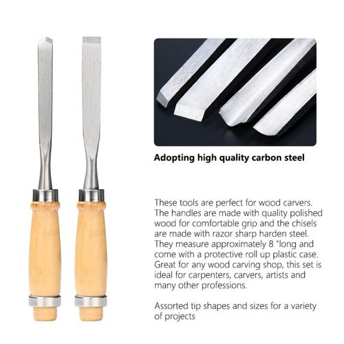 12Pcs Wood Carving Hand Chisel Set Woodworking Professional Lathe Gouges Tools — image 7