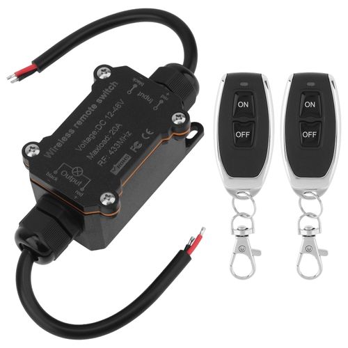 433Mhz Waterproof Relay Receiver Remote Control Switch DC 12V-48V Maxload 20A — image 2