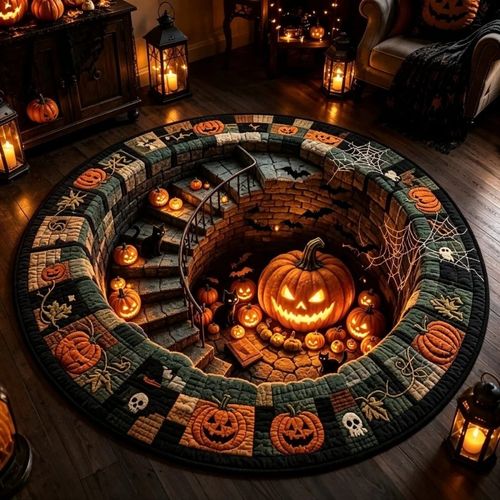 3D Halloween Rug, Novelty Ghost Skeleton 3D Optical Illusion Rugs Mat Home Decor — image 1
