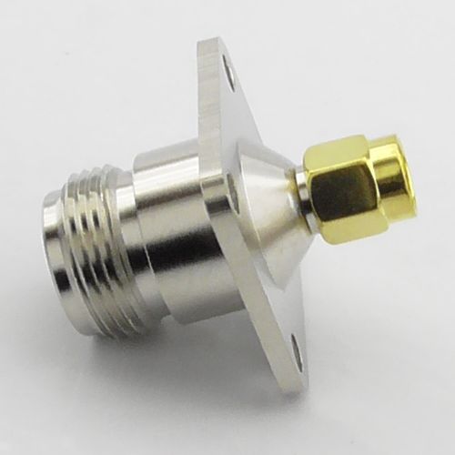 SMA Male Plug to N Type Female Socket Chassis Panel Mount Bulkhead Adaptor — image 2