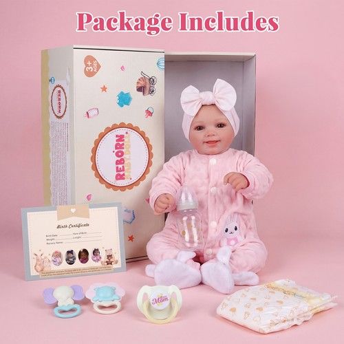 BABESIDE Realistic Baby Dolls Dolls 17 inch Newborn Baby Doll Christmas gift 