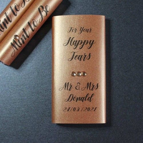 Happy Tears Luxury Wedding Tissues - Wedding Favour Ideas - Personalised Favour