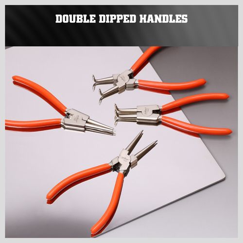 4PC 7" Circlip Pliers Set Internal External Bent Straight Ring Remover Retaining — image 5