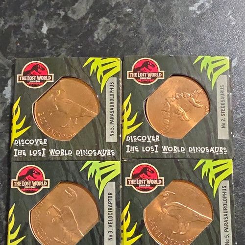 The Lost World Jurassic Park Discover The Lost World Dinosaur Coin Lot - 3 Types