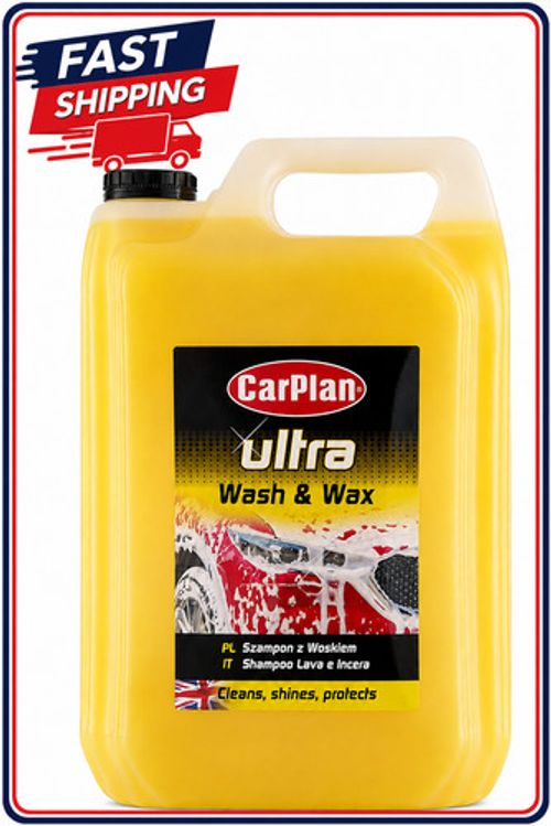 CarPlan POL102 Car Wash Shampoo and Wax Protective Layer 5L Ph Neutral 5 Litre