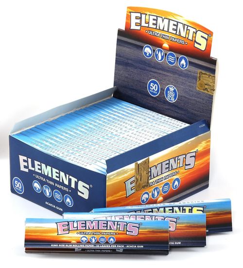 ELEMENTS Ultra Thin Slim King Size Rolling Papers | Full Box of 50 Booklets — image 1