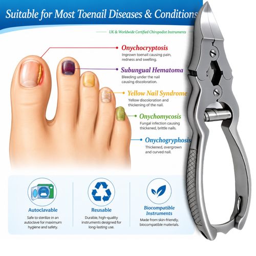 Chiropody Toenail CLIPPERS For Thick Nails Podiatry Heavy Duty NAIL CUTTERS Grey — image 6