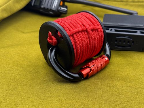 Rapid Line Deployment Reel Paracord Spool MOLLE Carabiner Camping Bushcraft UK — image 4
