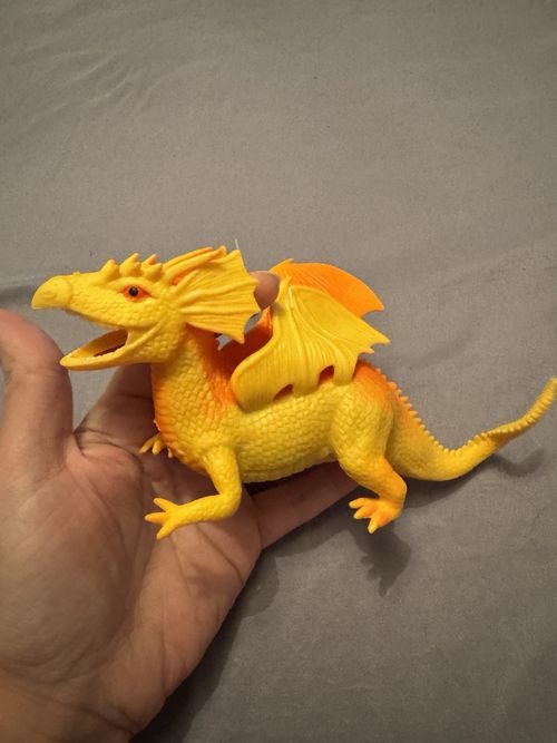 Squeezy Yellow & Orange Dragon Toy Figure with Tag - Mythical Creatures — image 6