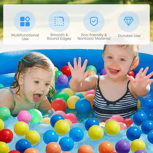 Inflatable Paddling Pool, 3 Rings Large Rectangular Family Swimming Cen — image 6