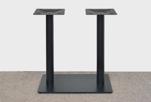 black cast iron flat table base twin pedestal rectangular - FREE DELIVERY — image 2