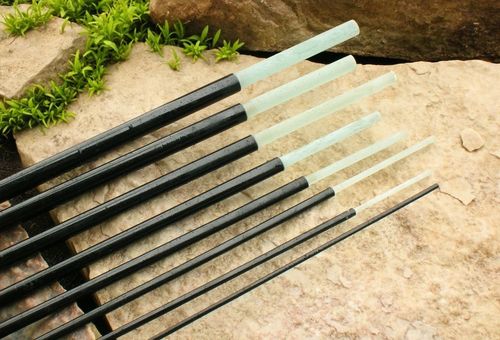Rodmaker 247 TREK 6'6" 2/3wt 8pc Travel Fly Rod Blank – UNI S Glass – BLACK — image 2