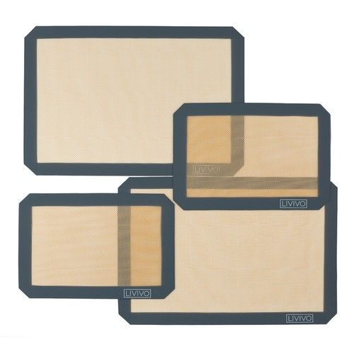 LIVIVO Silicone Baking Mats Set of 4 Non Stick Reusable Oven Sheets