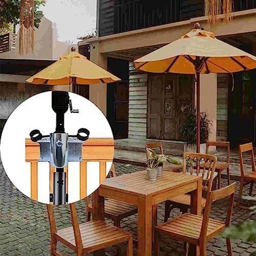 Sun Umbrella Holder Garden Umbrella Clip Adjustable Diameter Galvanized — image 7