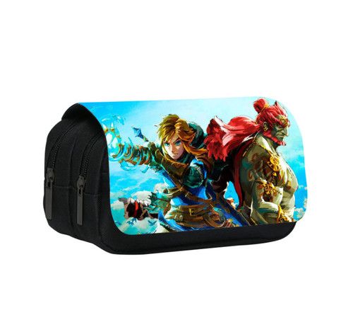 Zelda: Tears of the Kingdom Pencil Case StudentsStationery Bag Zip Make Up Pouch