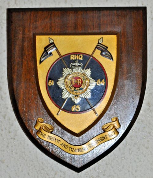 Depot & Training Regiment Royal Corps of Transport mess wall plaque shield RCT