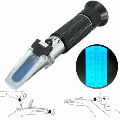 Brix Refractometer ATC For Wort Beer Specific Gravity 1.000-1.120 Hydrometer