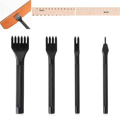 18* Stitching Sewing Beveler Punch Working Hand Tools Leather Craft Tool Kit — image 4