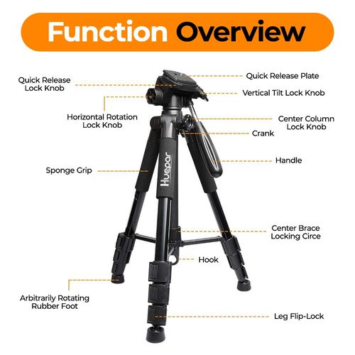 Huepar 56-inch/143cm Laser Level Adjustable Tripod Use with Line Lasers — image 6